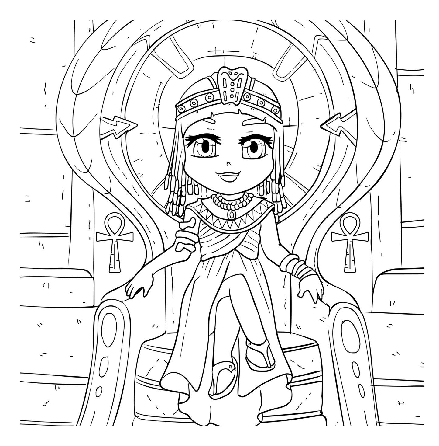 Cute Little Pharaohs- Coloring Book