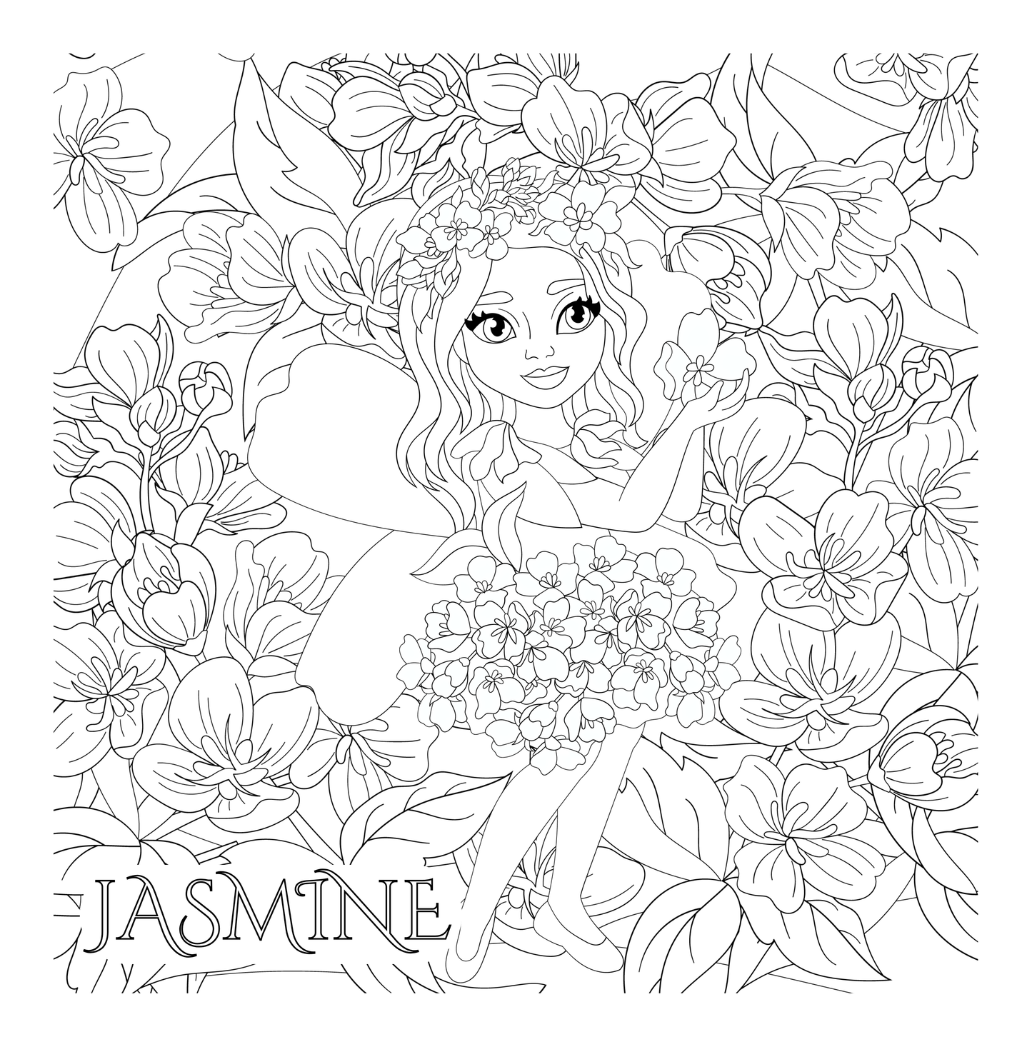 Floral Fairyland- Coloring Book