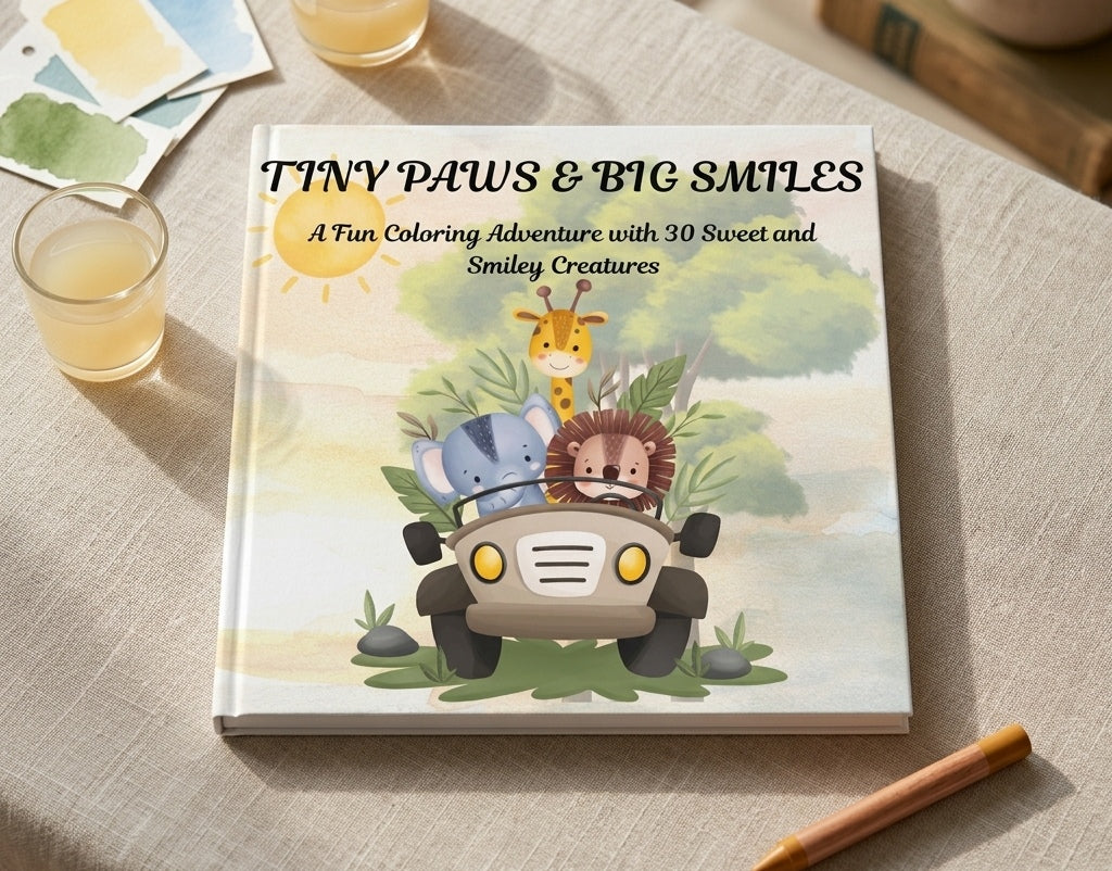 Tiny Paws & Big Smiles- Coloring Book