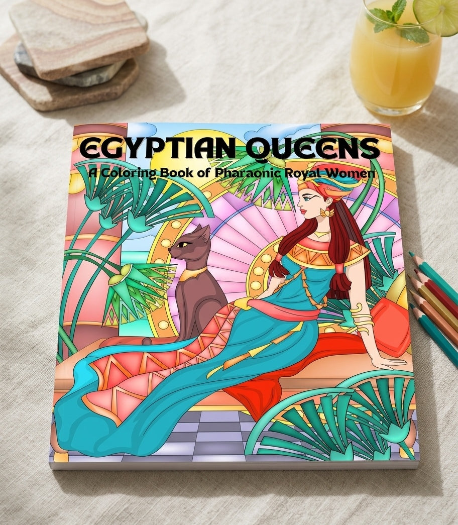 Egyptian Queens- Coloring Book