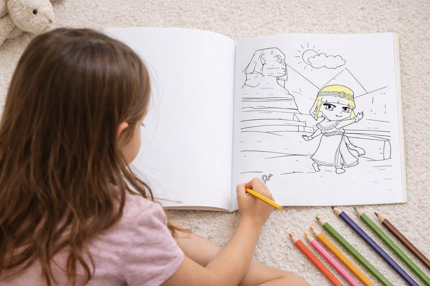 Cute Little Pharaohs- Coloring Book