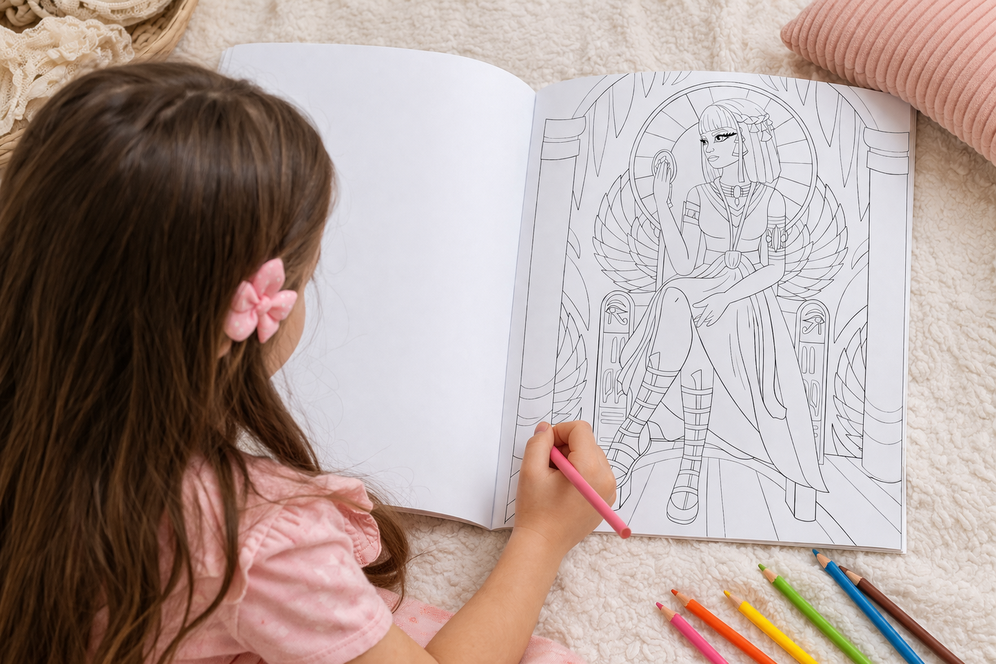 Egyptian Queens- Coloring Book