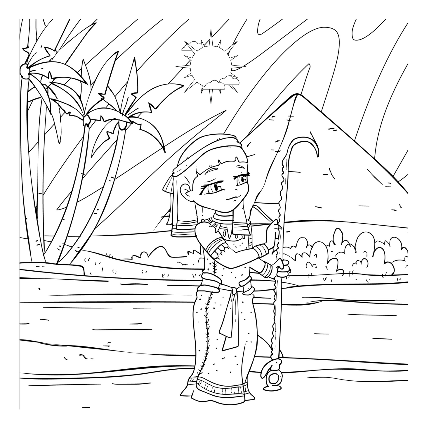Cute Little Pharaohs- Coloring Book