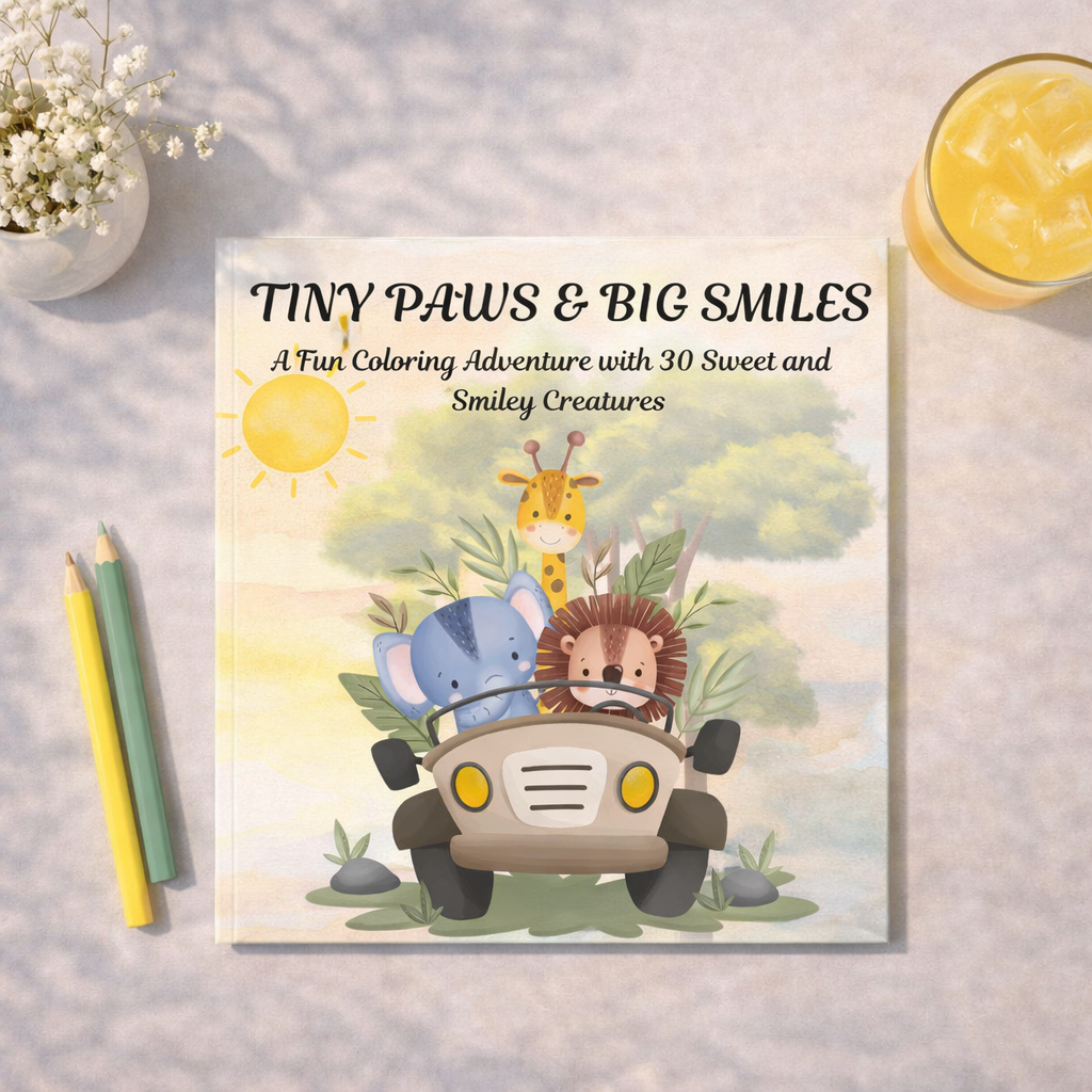 Tiny Paws & Big Smiles- Coloring Book