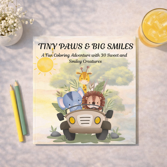 Tiny Paws & Big Smiles- Coloring Book