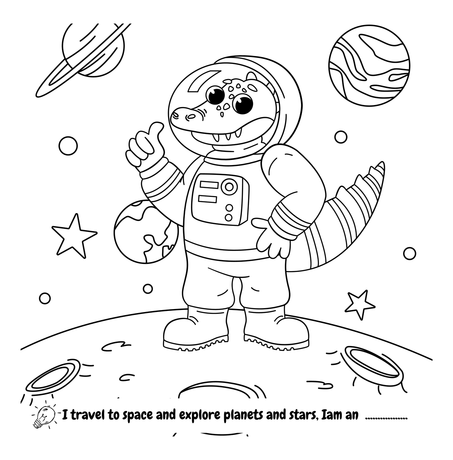 What's My Job? Crocodile Coloring Book